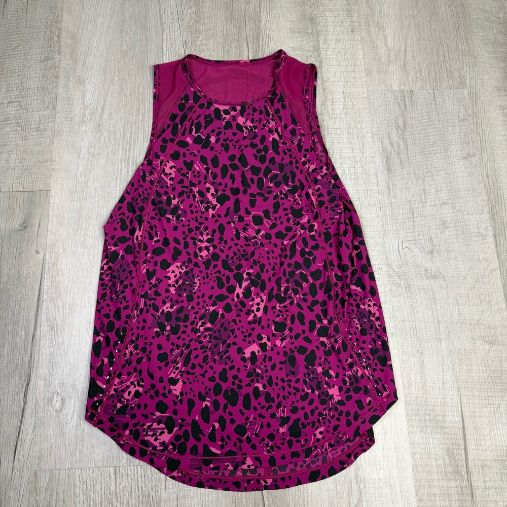 Lululemon Sculpt Tank Cheetah Camo Magenta Purple Multi